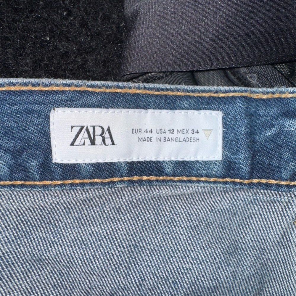 NWOT Zara High Rise Wide Leg Raw Hem Jeans - Picture 7 of 7